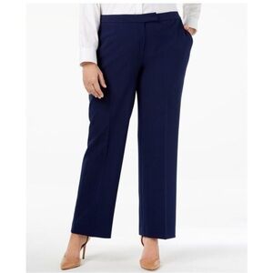 KASPER Womens Navy Stretch Wear To Work Wide Leg Pants SIZE 12 NEW